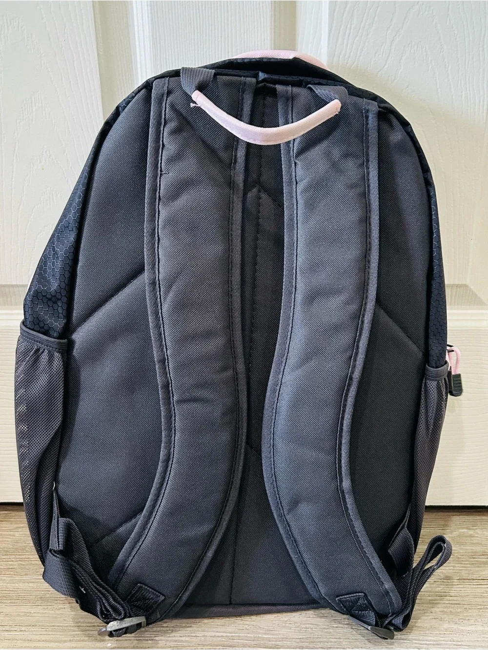 Eastsport Kids Black and Pink School Backpack with Water Bottle Pocket